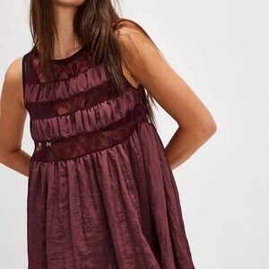 FP Movement by Free People Burgundy Mini Dress